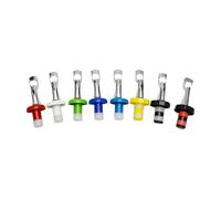 DRESSOOS Tapones de Botella de Vino y Fácil de Insertar de Silicona y Metal, Redondos, 3 Piezas, Sellado Hermético Color Aleatorio para Vinos Tintos y Blancos