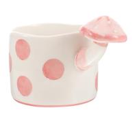 DRESSOOS Taza de Café de Cerámica Forma de Hongo de 260ml para Mujeres, Asa, Diseño Divertido y Adorable para Oficina y Hogar