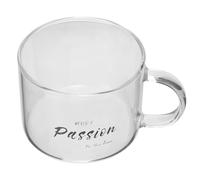 DRESSOOS Taza de Vidrio con Letra Creativa de 500 Ml, Gran Capacidad y Uso Versátil, Adecuado para Café Oficina o Desayuno