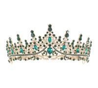 DRESSOOS Tocado nupcial brillante de cristal para mujer, diadema barroca de reina del baile de graduación, accesorios para el cabello de novia para graduación, fiesta, concurso de belleza, tocado de