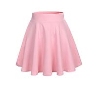 DRESSTELLS Falda Mujer Verano Faldas con Vuelo Mujer Faldas Skater Falda Rosa Pink L
