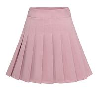 Dressystar - Falda básica para mujer extensible con diseño de patinador de Pom-Pom Girl Mini falda plisada, 09rosa, XL