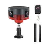 Dreuhuing Alarma solar con sensor de movimiento, alarma de con sensor solar para exteriores con control remoto, sonido fuerte y detector de movimiento ajustable, para fábrica, escuela,