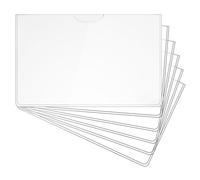 Dreuhuing Fundas protectoras para tarjetas, fundas de PVC para tarjetas de transporte, fundas protectoras delgadas y transparentes para hombres, mujeres, niños, adolescentes y niñas