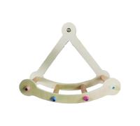 Dreuhuing Percha oscilante para loros - Rueda de madera masticable para loros, para mascotas, pájaros que juegan descansando, juguete de fitness físico para periquitos, gorrión