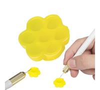 Dreuhuing Soporte de pegamento de pestañas, tazas de pegamento de flores para extensiones de pestañas,100x Forma de flores de ciruela postizas bandejas de | Accesorios de