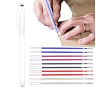 Dreuto de sastre a olla borrable - Rotuladores de tela para coser, bolígrafos de tinta que desaparecen al calor con 10 recambios | Bolígrafos de señalización de tela para costura, bordado, trapu