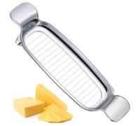Dreyoo Cortador de mantequilla de acero inoxidable, 16 cables afilados de acero inoxidable para control de porciones, cortador de mantequilla, cortador de queso con agarre portátil para mantequilla,