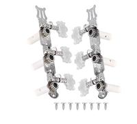 Drfeify 3 + 3 Acrílico Clásico para Guitarra y Bess Clavijas de afinación Clavijas de afinación Clavijas de máquina de Plata