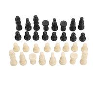 Drfeify 32pcs Piezas de Ajedrez Sólidas Sólidas Portátiles PVC Ligero PVC Juego para Diversión Interior y Exterior con Amigos