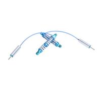 Drfeify Amortiguador de Choque para Coche RC, Amortiguador de Presión Negativa de Aleación de Aluminio con Amortiguación Ajustable y Diseño de Doble Resorte, para 1/10 RC Crawler Car (80mm)