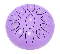 Drfeify Auténtico Tambor de Lengua de Acero 6in 11 Tonos Tambor de Lluvia para Práctica de Meditación de Jardín, Construcción de Acero Fuerte (PURPLE)