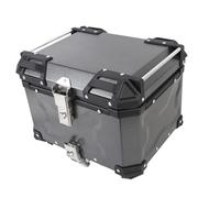 Drfeify Baúl para Motocicleta de 45 litros, Maletín para Motocicleta de Aleación de Aluminio con Bloqueo de Liberación Rápida, Almacenamiento Impermeable y Respaldo para Conductores de Turismo Que Se