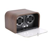 Drfeify Bobinadora Automática de Reloj con Luz LED para Mantenimiento y Almacenamiento, Caja de Cuerda Silenciosa, Adecuada para Varios Relojes Mecánicos, Elegante Accesorio de Escritorio Hecho de