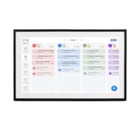 Drfeify Calendario Digital Inteligente Pantalla Táctil HD de 15,6 Pulgadas WiFi Planificador de Eventos Alarmas Personalizables para Uso Familiar y Laboral (marco negro)