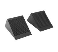 Drfeify Calzos de Goma para Ruedas de Alta Resistencia, Calzos para Neumáticos Acanalados Negros, Paquete de 2, Tapón de Rueda de Agarre Rápido de Goma de Alta Densidad para Remolque, RV, Camión,