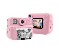 Drfeify Cámara de Impresión Instantánea para Niños, Cámara Digital Térmica para Niños con Impresora, Vídeo 1080P, Pantalla de 2,0 Pulgadas, Batería de 1200 MAh, de Viaje de Juguete para y Niñas de 3
