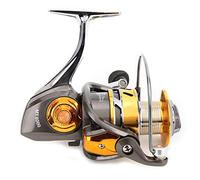 Drfeify Carrete de Pesca Giratorio, Totalmente Metálico, 12+1 Rodamientos, Balancín de Alta Velocidad con de Equilibrio Eléctrico 3D, para Ríos, Lagos, Peces Medianos y Grandes (Pistola MT6000