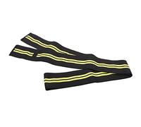 Drfeify Correas de Soporte Duraderas de la Rodilla para el Yoga de Levantamiento de Pesas, Cómodo y Fácil de Usar, Negro y Rojo, aprox. 191G (Amarillo negro)