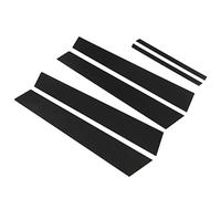 Drfeify Cubierta para Ventana de Puerta Lateral, Cubierta para Pilar de Ventana de PC, Color Negro Brillante, 6 Piezas, contra Rasguños, Ajuste Ajustado, Actualización Exterior para Sedan 8.a