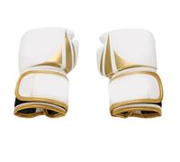 Drfeify de Boxeo para Niños de Entrenamiento de Boxeo para Jóvenes de PU Diseño Transpirable 3 Características Clave para Saco de Kickboxing Muay Thai MMA Entrenamiento para Niños y Niñas (Oro blanco)