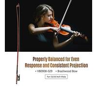 Drfeify de Lanzamiento 4/4 de con Brasilwood Wood Stick y Real Mongolian Horse, Ideal para Rendimiento Orquestal, Se Ajusta a 14-17 "Viola