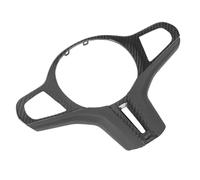 Drfeify Embellecedor de la Cubierta del Marco del Volante de Fibra de Carbono, Embellecedor del Panel del Volante de Cuero de Napa de Fibra de Carbono Seco, Reemplazo de Sarga Brillante 3K, Cubierta
