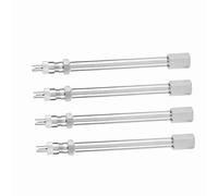 Drfeify Extensión de Válvula de Neumático Varilla de Extensión de Válvula de Neumático Cromada 100 Mm 4 Piezas Adaptador de Rueda para Automóvil Camión Autobús Inflado de Neumáticos Más Fácil con