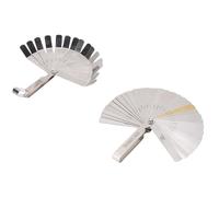 Drfeify Galgas de Espesores para Válvulas, Juego de Acero Inoxidable, 32 Hojas, Medidas de Precisión para Aplicaciones de Holgura de taqué y Bujías