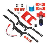 Drfeify Intercambio de Marco de Metal MN90 MN91 MN45 MN99, Juego de Motor Automático RC Estándar Original para Autos de rastreador. (Rojo)