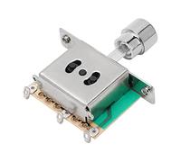 Drfeify Interruptor de Palanca de 3 Vías para Guitarra, Interruptor Selector de Pastilla de Guitarra Eléctrica de Metal de Alta Resistencia con Fácil Instalación, para Accesorios de (Clip de plata)