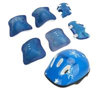 Drfeify Juego de Casco de Bicicleta para Niños con Rodilleras Ajustables, | Casco Ligero de 108 G, Espuma que Absorbe los Golpes, Carcasa de PE Duradera, Forro de Malla Transpirable, para Ciclismo,