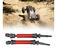 Drfeify Juego de Eje de Transmisión RC de Acero de Servicio Pesado, Diseño Elegante, Rendimiento Mejorado, para el Auto de Pasatiempo ECX 1/10 RC, Azul/Rojo/ (Rojo ECX232000R)