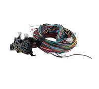 Drfeify Kit de Arnés de Cableado de 12 Circuitos ABS Cobre Arnés de Cableado Universal de 12 Circuitos con Fusibles con Preconectores Resistente Al Calor Vías para Rat Rods Sand Cars Hot Rods
