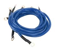 Drfeify Kit de Cables de Tierra para Automóvil Cable de Conexión a Tierra de Aluminio Revestido de Cobre de PVC de 0 a 48 V Mejora la Carga de Arranque y la Respuesta Eléctrica para Automóvil,