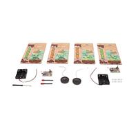 Drfeify Kit de Construcción de Radio de 2 Vías para Niños, Juguete Educativo de Madera con Patrón de Dinosaurio con Comunicación en Tiempo Real de 500 M, para Actividades de Padres e
