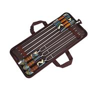 Drfeify Kit de Palo de Carne de Barbacoa de Parrilla con de Madera para Patio de Acero Inoxidable de Acero Inoxidable Desgaste de Brocheta y Material de Resistencia a la corrosión: