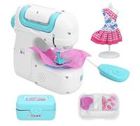 Drfeify Máquina de Costura de Simulación para Niños Juguetes Eléctricos Robustos para la Artesanía, para el Desarrollo de Habilidades Prácticas, Material Plástico, como Se Muestra, 1. Ayuda a