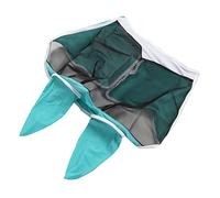Drfeify Máscara de ojo de caballo, satén de alta elasticidad, material de malla, máscara de mosca de caballo con malla de orejas, máscara de mosca de caballo desmontable para caballos (L)