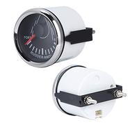 Drfeify Medidor de ángulo de Timón, Indicador de ángulo de Timón de Barco de 52 Mm con Carcasa de Acero Inoxidable, SeñAl de 0 a 190 Ohmios, Resistente Al Agua IP67, Luz de Fondo Roja, para Yate de
