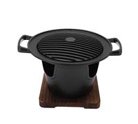 Drfeify Mini BBQ Grill Set Compact Tabletop Grill para 1 a 2 Personas Acampando Picnics Al Aire, Material de Grado Alimenticio
