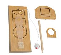 Drfeify Mini Juego de Baloncesto de Desktop Mini Juego de Mesa de Baloncesto Portátil de Madera Exquisita para Recreación para Niños