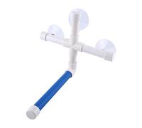 Drfeify Percha para Pájaros, Soporte de Plástico para Ducha y Ventana para Loros, Plegable con 3 Ventosas Fuertes para Bañarse y Exponerse a la Luz Solar Natural, Ideal para Periquitos Canarios