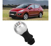 Drfeify Perilla de de Coche Aleación de Aluminio y ABS Perilla de de Coche Reemplazo de Palanca de Manual de 5 Velocidades Fácil Instalación Buen Agarre para 106 206 307 308 (rojo)