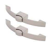 Drfeify Pestillo de Botón de Aleación de Zinc, Cerradura de Gabinete con Botón, 2 Piezas Pearl Ni para Puertas de 14 a 18 Mm, Perilla de Cajón sin Llave para RV, Autocaravana, Casa, Yate, Armario