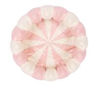 Drfeify Piscina Inflable Pequeña, Piscina Inflable Inflable PVC POTA Porta por Bola Pit para Fiesta de Natación en Interiores Al Aire Libre (Rosa Rayado)