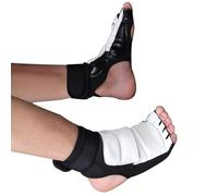 Drfeify Protector de Pie de Taekwondo, Equipo de Pie de Taekwondo de PU de Esponja con Gancho y Bucle de Doble Fijación, Ajuste Envolvente, Dedos Flexibles, Disipación de Calor para Entrenamiento de