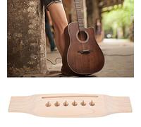 Drfeify Puente de Guitarra de Madera de Arce de Burlywood y Juego de Alfileres para Reparación de Guitarra Folk o Producción Fácil de Instalación Perfecta para Populares, Artesanía Duradera, 1