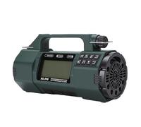 Drfeify Radio de Emergencia, OD Verde IPX3 Impermeable Manivela Solar Funciona con Pilas Am FM NOAA Radio Meteorológica con Pantalla LCD Linterna LED, para Supervivencia de Emergencia