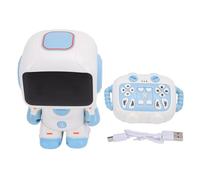 Drfeify Robot RC 2.4G, Robot de Control Remoto Programable con Controlador Desmontable, Grabación de Voz, Baile, Luces LED, para Niños y Adultos (Blue)